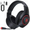 Gaming Headset, 2.4GHz USB Wireless Gaming Headset für PS5/PS4/PC/MAC, Gaming-Kopfhörer mit abnehmbarem Mikrofon, ENC Noise Cancelling, Bluetooth 5.2, 40H Battery, 3,5mm Wired Xbox Headset, Rot