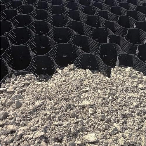 LNNW kieswaben Kiesgitter-Waben-Geogitter zur Stabilisierung von Kies, Geozellengitter, verstärken den Untergrund/die Straßenbasis für Gewächshaus, Rasen, Hang, Zufahrten, Garten ( Size : 6m x 6m (19.