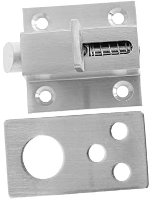 Homoyoyo Verrou de Sécurité Coulissant en Acier Inoxydable, Loquet à Ressort pour Porte et Fenêtre, Pièces de Verrouillage Robustes, Installation Facile pour Sécuriser Entrée et Habitation,