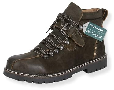 Stockerpoint Herren Tiago Trachtenstiefel, dunkelbraun gespeckt, 43