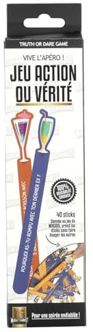 MISTER GADGET - MG3392 Jeu Action ou Vérité x40, 40 Défis Divertissants, Format Compact et Pratique, Parfait pour S'amuser en Toute Occasion, Multicolore