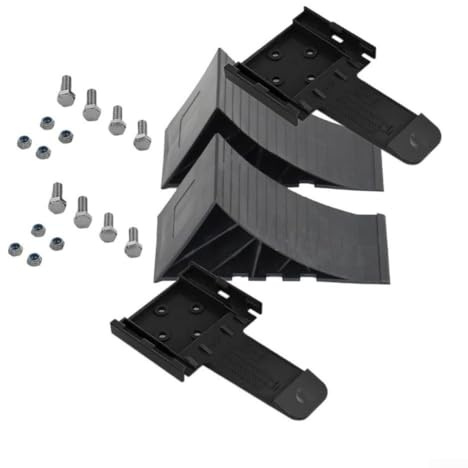 Cuñas de rueda resistentes con diseño antideslizante, hechas de material plástico para la seguridad del vehículo, adecuadas para coches, remolques, camiones, caravanas y aviones pequeños