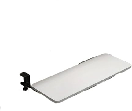 YUSUZH Vassoio for Tastiera con Morsetto Scorrevole ergonomico sotto la scrivania Piattaforma for e Mouse Tastiera cassetto sottopiano Retrattile per Computer(White)
