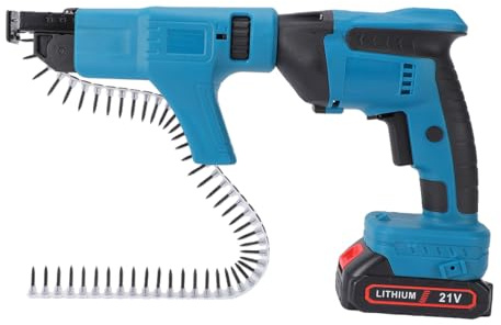Generic Pistola Atornilladora y Destornillador Inalámbricos para Paneles de Yeso para Instalación Precisa y Ajuste Rápido para Mejoras en el Hogar con Batería de 4000 MAh Caja de Herramientas