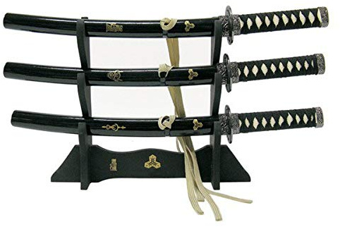 Katana Ornamentale Non AFFILATA Mini Set 3 Pezzi da Collezione (Kill BILL5)