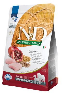 Farmina, N&D Ancestral, Pollo & Melograno, Cane Adult Senior Medium/Maxi, 2,5kg