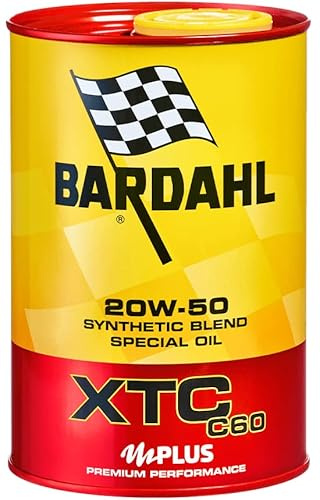 Bardahl - Olio Motore per Auto, XTC C60 20W50, per Motori Sportivi che Richiedono un’Elevata Viscosità dell’Olio in Esercizio, 1 Litro