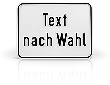 Betriebsausstattung24 Individuell gefertigtes Schild im Querformat mit Wunschtext - Geprägt - Text nach Wahl - Aluminiumschild - Weiß/schwarz - Ecken abgerundet - Größe: 40,0 x 30,0 cm