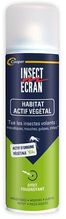 INSECT ECRAN - Spray Anti - Moustiques - Efficace sur les Moustiques, Mouches, Guêpes, Mites des Vêtements et Puces Adultes - Effet Foudroyant - Habitat - Aérosol - 150ml