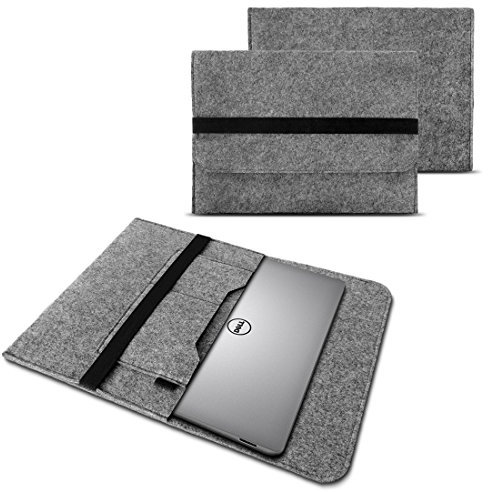 NAUC Laptoptasche Sleeve Schutz Tasche für Dell Latitude 9510 15 Zoll Laptop Hülle Filz Case Notebook Cover, Farben:Grau