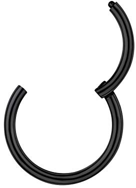 PROSTEEL 18G Universal Piercing Segmentring für Septum Tragus Helix Ohr Nase Lippe Brust Intim 8mm schwarz Chirurgenstahl Nasenring Lippenring Coole Piercing Schmuck für Mädchen Jungen