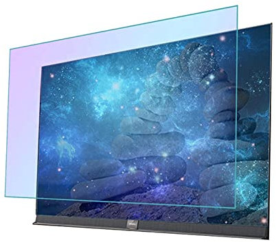TV Protecteur d'écran, Verre de sécurité Antichoc, Protection des Yeux Facile à Assembler, Convient aux écrans LCD, LED, 4K OLED&QLED et incurvés (Color : HD Version, Size : 32 inch 698X392mm)