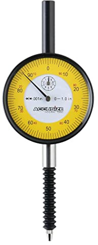 Accusize Industrial Tools 0-1 x 0.001 Lug Back IP54 Shockproof Dial Indicator Premium Grade, P900-S160