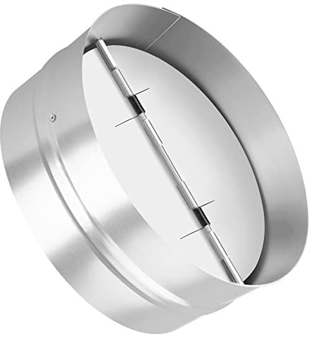 Kikerike 10 Inch Draft Blocker Backdraft Damper Duct Draft Stopper One-Way Airflow Ducting Insert Backflow Preventer Inline Fan Vent Deflector