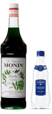 Lot sirop & limonade : Sirop - Menthe 1L – Limonade Lorina (12x42cl)
