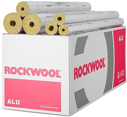 Rockwool 800 - Aislante, Aislamiento Tuberia de Lana de Roca, Cartón Completo, Varios Tamaños (22 x 20 mm/18 m)