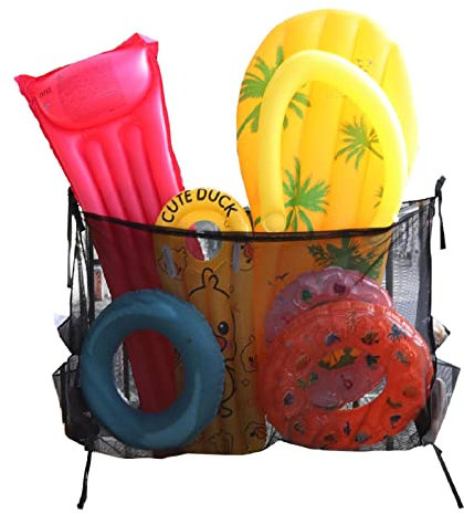 Borsa a Rete per Piscina | Borsa a Rete sospesa per Piscina | Organizzatore Galleggiante Piscina | Borse in Rete GranCapacity Piscina | Borsa portaoggetti per Piscina Pieghevole per Spiaggia