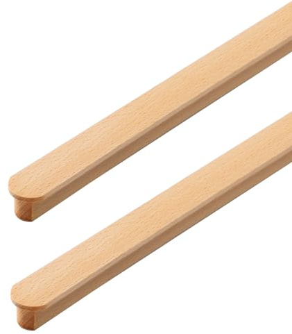 Möbelgriffe Holz,Griff für Schubladen Massiver Holz Küchengriffe Schrankgriffe Holz Schubladengriff Türgriff Für Möbel Knöpfe Schubladen Kommoden Dekoration,2 Stück (Lochabstand 320mm)