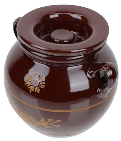 Cabilock Kimchiglas Aus Keramik Behälter Mit Deckel Container Versiegelte Lebensmittel Salzbehälter Für Den Haushalt Traditionelles Gurkenglas Dosengemüse Krug Hohe Temperaturbeständigkeit
