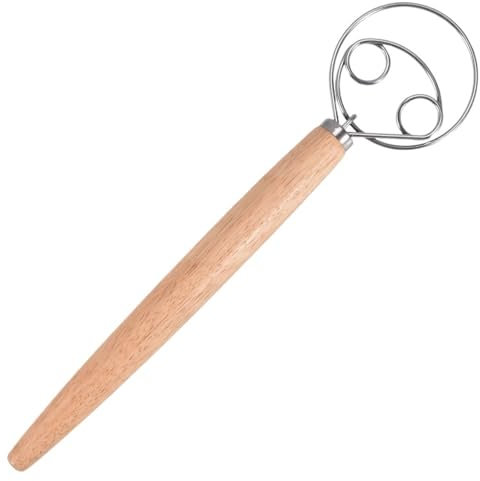 Fouet À Pâte Danois À Grande Main, Mélangeur À Pain, En Acier Inoxydable, Bâton De Mélangeur De Pâte À Pâtisserie, Batteur À Œufs, Outils De Cuisine (Size : Singlelap-L)