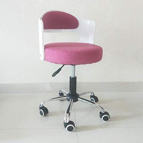 DDKYHU Hocker auf Rollen, Sattelhocker mit Rollen, Hocker mit gelbem Edelstahlsitz, verstellbare Höhe 40–54 cm (Stil Nr. 1) (Stil Nr. 6)