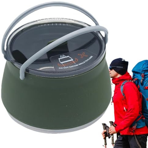 Bouilloire de camping portable, bouilloire de voyage portable | Bouilloire de voyage en silicone - Bouilloire de Camping de randonnée Portable, Pot de bouilloire de voyage pliable pour le Camping en p