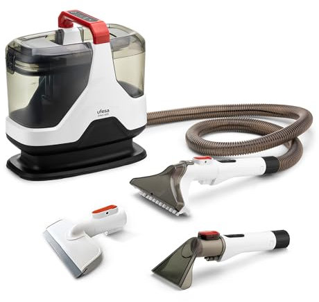 Ufesa Eden 600 Aspirapolvere ad Acqua per Tappezzeria, Divani, Auto, Tappeti e Moquette, Accessorio Lavavetri, 600 W, Aspirazione 15.000 KPa, Serbatoi Separati, Utilizzabile con o Senza Detergente