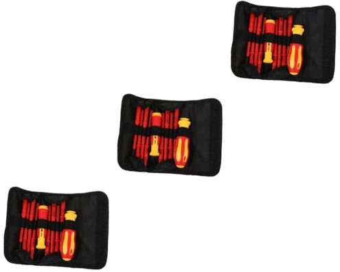 jojofuny 3ensembles Jeu De Tournevis Isolés Pour Électricien Kit Complet Outils Avec Rangement Pratique Pour Réparations Domestiques Et Circuits Électriques