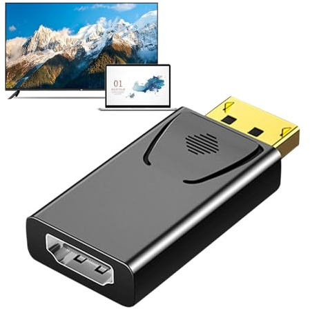 Displayportt su hdmii - 2 pezzi displayportt su hdmii adattatore 1080p/4k | Displayportt su adattatore HD | 4K60Hz a HD cavo | 1080P 4K placcato oro a hdmii Convertitore per monitor proiettori