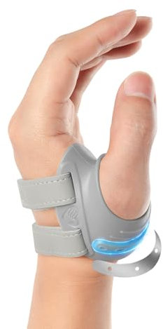FORTEMOTUS Orthèse de Pouce Gauche, Bandage Orthopédique CMC avec Attelle Pouce, Soulagement de Douleur pour l'arthrose et Arthrite de l'articulation en Selle du Pouce(Gris, M, 19-23 cm)