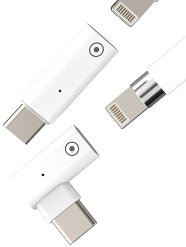 Adapter für Apple Pencil USB C Stecker auf Lightning Buchse (2 Pack) für iPad Pro Konverter Typ C Anschluss für Apple Pencil Ladegerät Adapter für 1. Generation Stift Stylus Zubehör