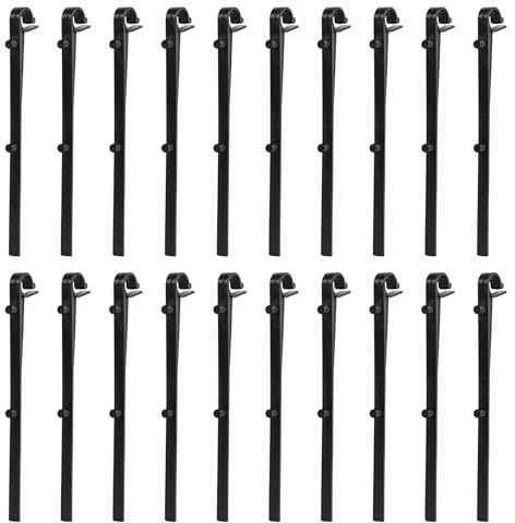 EMTPJAL 20 Pack Gutter Brush Clips, Heavy-Duty Plastic Gutter Guard Fixing Clips, Universal Leaf Guard Gutter Net Clips for All Standard UK Gutters