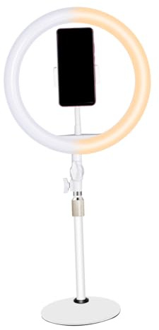 Operitacx 1pezzi Lampada Led Per Selfie Luce Di Riempimento Per Diretta Luce Led Per Selfie Per Telefono Di Bellezza Staffa Porta-lampada Supporto Per Telefono Dimmerabile Rotante Di Gradi a