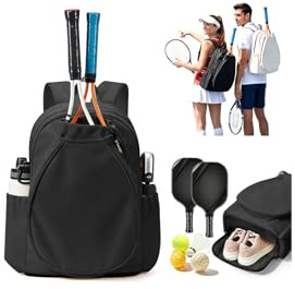 SZLX Zaino da Tennis per Donne e Uomini, Borsa da Tennis, Borsa Zaino per Badminton, Grande Borsas da Racchetta Borsas Sportiva che Può contenere 2 racchetta e scarpe da tennis