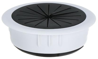 Pasacables Mesa Ojal de Cable de Escritorio de 50/60MM, Cubierta de Orificio de Cable, Puerto de Salida, Cubierta de Caja de roscado, Organizador de Cables for Mesa de Oficina, 4 Uds.(B White 60mm)