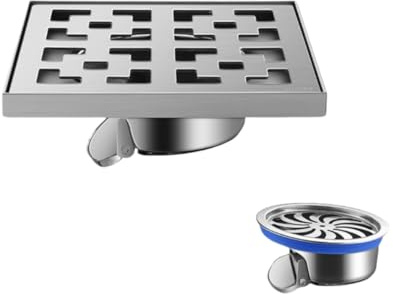 Desagüe Antiguo Desagüe De Suelo De Acero Inoxidable Apto para Tuberías De 75110 cm Cocina Jardín Baño Autosellante Gran Diámetro Rejilla De Ventana 20X20cm