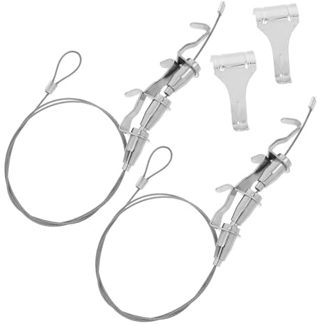 Gatuida Cable De Acero para Colgar Cuadros y Kit para Colgar Marcos Ajustable Arte 2 Unidades Color Plata Sistema Resistente y Versátil para Uso Hogar y Oficina Día a Día y Decoración