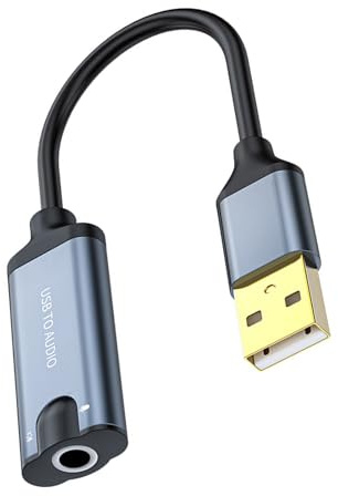 USB Sound Card External USB To 3.5mm Adapter Stereo Headphone Mic Converters For Laptop Laptop Sound Adapter