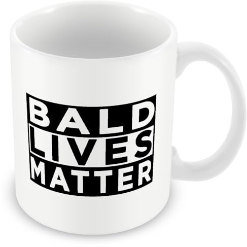MUGGZ Funny Mug – “Bald Lives Matter” – Parody Novelty Coffee Cup Gift