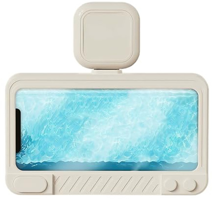 Générique Supporto per telefono per doccia impermeabile | Supporto per telefono da parete a ventosa con altoparlante | Cover per smartphone antiurto doccia - per bagno cucina dormitorio hotel