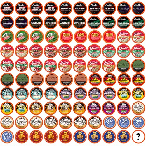 Two Rivers Coffee Mega Coffee Lovers Lot de 100 dosettes compatibles avec les machines à café K Cup y compris 2.0, assortiment d'échantillons