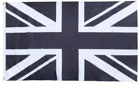 AZ FLAG Flagge Vereinigte Königreich schwarz 150x90 cm 2 Ösen | Für innen und außen Union Jack dekorative Flagge Union Jack Black doppelte Nähte und verstärkte Kanten mit Metallösen