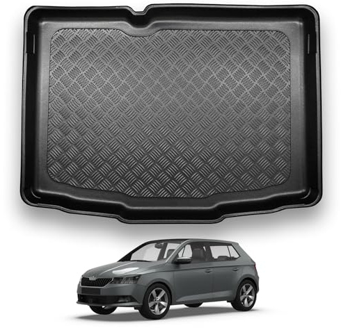 NOMAD Boot Liner Mat for Skoda Fabia Hatchback 2015-2021 | Tailored PE Car Boot Protector Tray, Waterproof Raised Edge Trunk Mat, Easy Clean Cargo Floor Liner