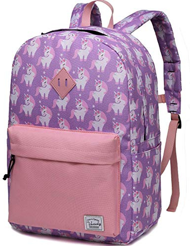 VASCHY Mochila para niña, mochila escolar primaria para niña, mochila para niño de 2 a 8 años, Unicornio Grande, Licorne-Grand, unicornio