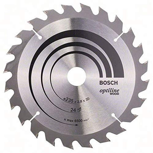 Bosch Professional 1x Kreissägeblatt Optiline Wood (Sägeblatt für Holz, Ø 235 x 30 x 2,8 mm, 24 Zähne, Zubehör Kreissäge)