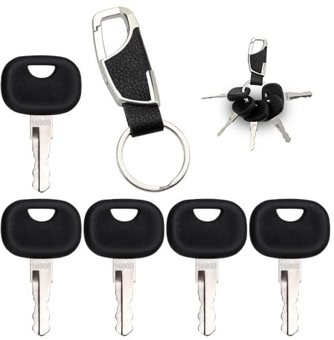 VooGenzek 5 Piezas 14603 Llave de Encendido, Llaves de Repuesto Universales Compatible con Interruptor de Encendido, con Llavero, Compatible con Mini Excavadora Carretilla Cargadora De Ruedas