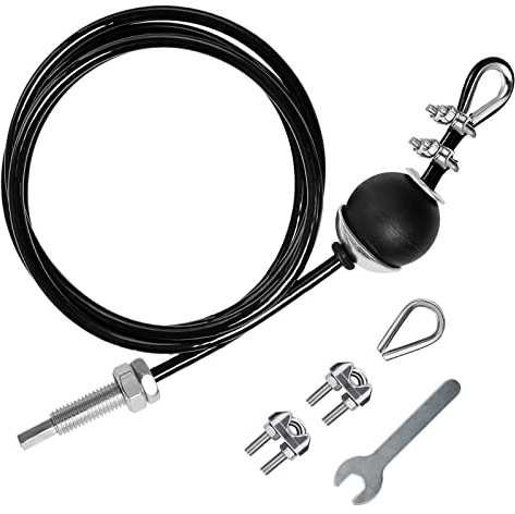 LFJ Cable de Acero para Fitness, Cuerda Gimnasio Alambre Resistente Poleas para Cables Máquina Accesorios Gym en Casa Equipo de Levantamiento de Pesas (Ajustable 3,5m con tornillo)