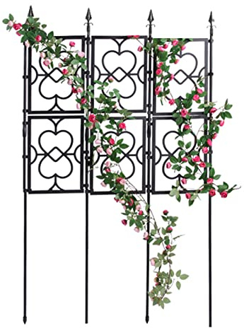 Klettergitter Für Den Garten, Höhe 150 Cm, 180 Cm, 220 Cm, Dekorativer Rankhilfe Rankgitter, Faltbarer Spalier, Für Drinnen, Draußen, Garten, Balkon, Terrasse, Rasen, Blumenbeete ( Size : 90x150cm(35.