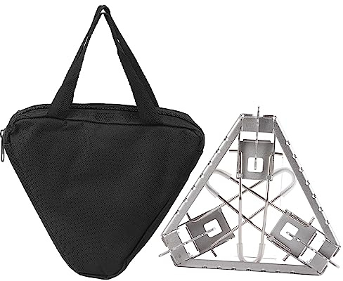 Faltbarer Gasherd-Topfständer, Camping Kocher,Camping-Topfständer, Faltbarer Dreieckiger Ständer, Koch-Klappbrenner-Halterung, Gasherd Camping, Outdoor-Klapp-Campingzubehör