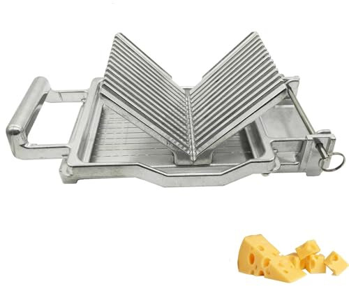 Cheese Cutter Commercial Aluminum Alloy Cheese Slicer with 1cm & 2cm Stainless Steel Wire Cheese Cutter Butter Cutting Board Machine Kitchen Cooking Baking Tool